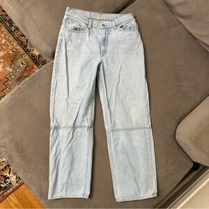 MOTHER SNACKS Jeans Women’s 29 High Waisted Double Stack Light Wash Denim 29x27